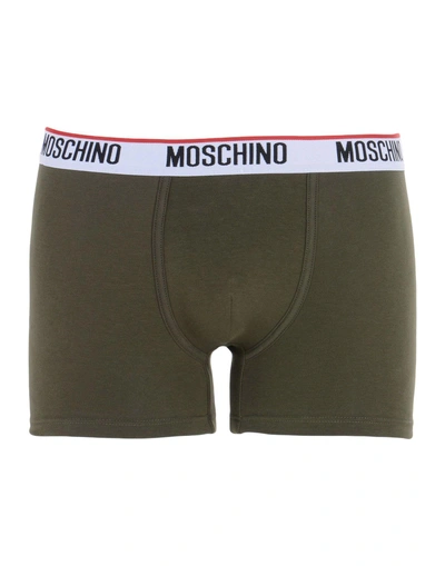 Shop Moschino Boxers In Military Green