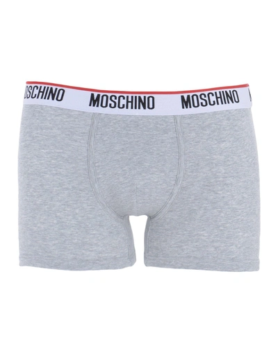 Shop Moschino Boxers In Grey