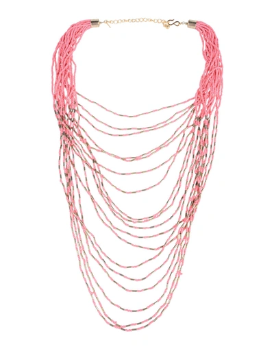 Shop Kenneth Jay Lane Necklace In Coral