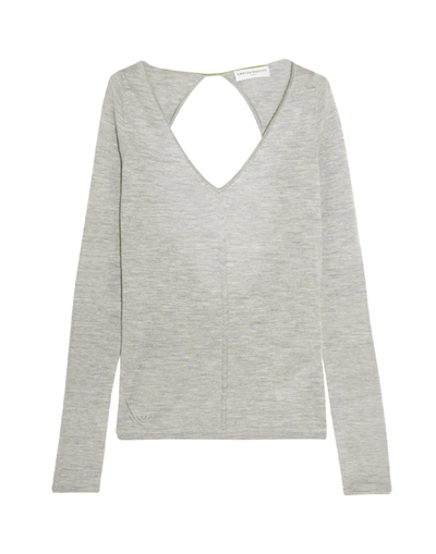 Shop Amanda Wakeley Cashmere Blend In Light Grey