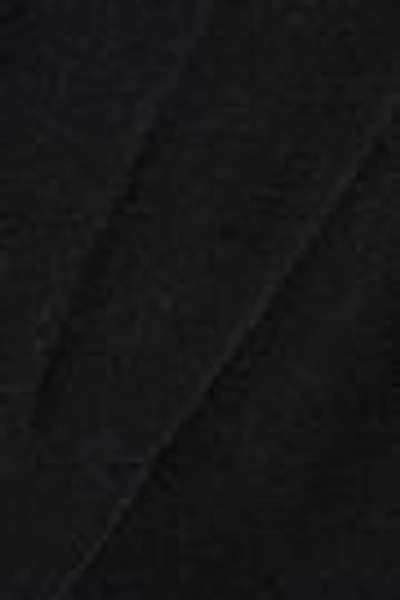 Shop Alexander Wang T Cotton-blend Terry Wide-leg Track Pants In Black