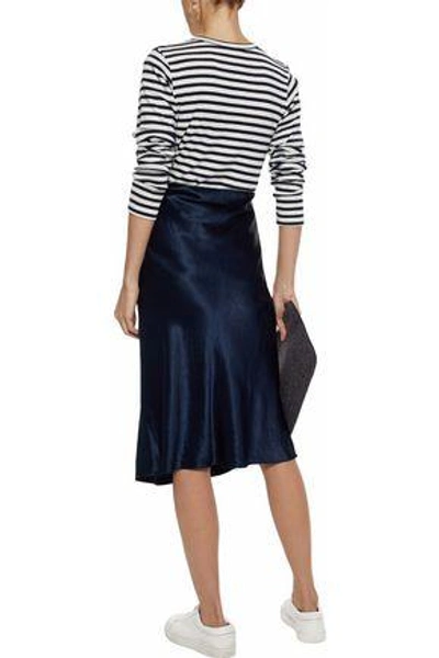 Shop Totême Woman Valbonne Striped Wool Top Navy