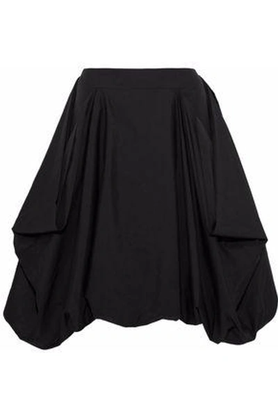 Shop Jw Anderson J.w.anderson Woman Gathered Cotton-poplin Skirt Black