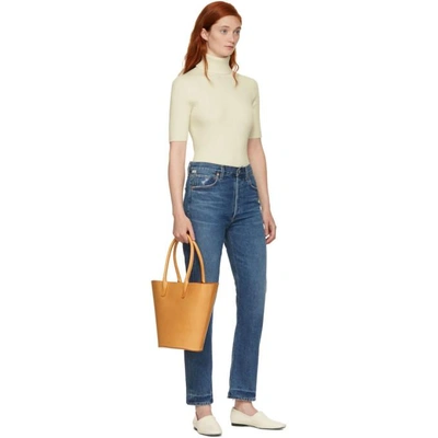 Shop Mansur Gavriel Tan Leather Tote