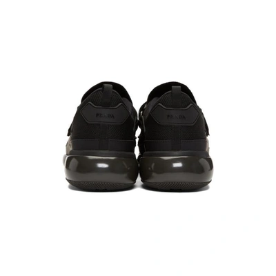Shop Prada Black Cloudbust Sneakers