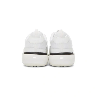 Shop Prada White Knit Cloudbust Sneakers