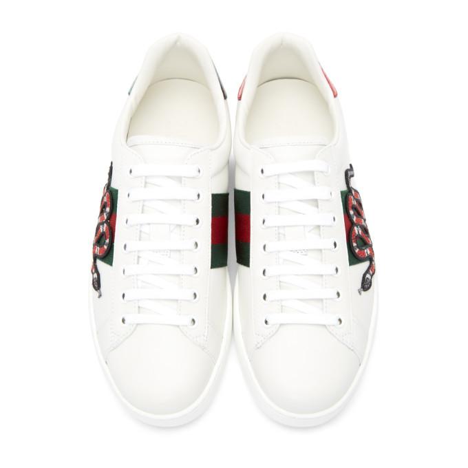 gucci white sneakers snake