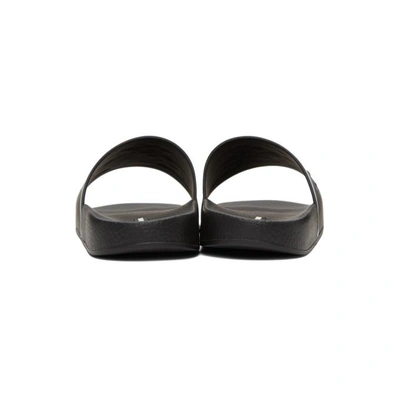 Shop Dolce & Gabbana Dolce And Gabbana Black Milano Logo Slides In Hnr18 Blk