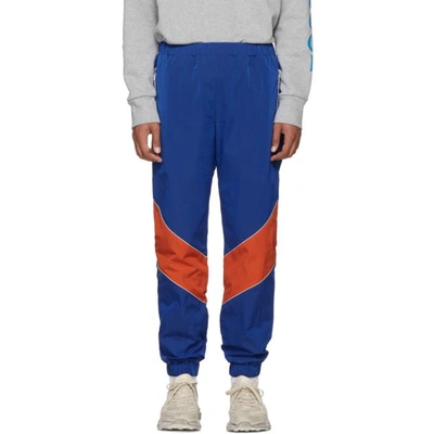 Shop Gucci Blue And Orange Technical Lounge Pants In 4861 Cobalt