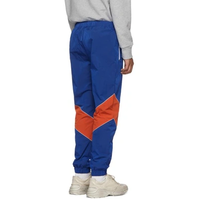 Shop Gucci Blue And Orange Technical Lounge Pants In 4861 Cobalt