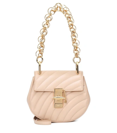 Shop Chloé Drew Mini Bijou Leather Shoulder Bag In Pink