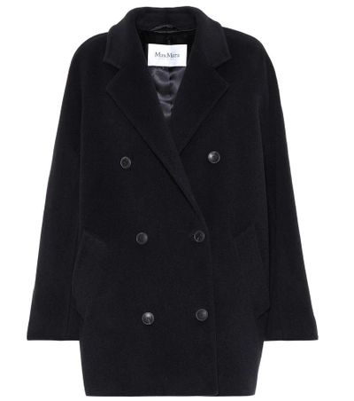 Shop Max Mara Gastone Wool Coat In Blue