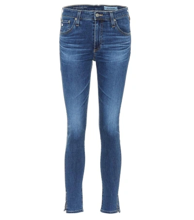 Shop Ag The Farrah Ankle Skinny Jeans In Blue