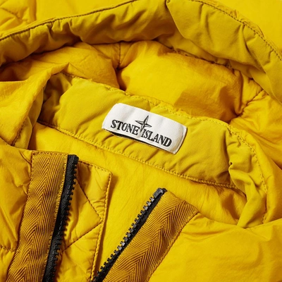 Stone Island Zip-up Padded Jacket In Yellow | ModeSens