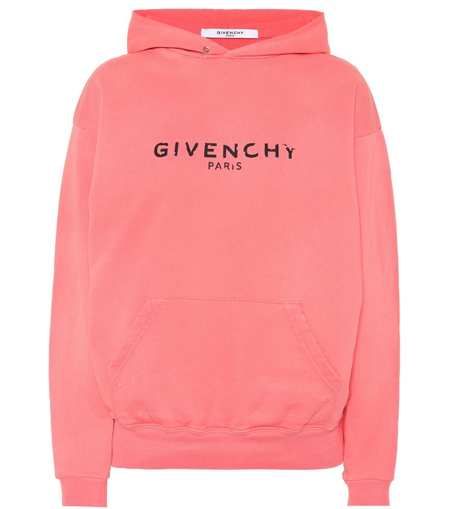 givenchy pink distressed hoodie
