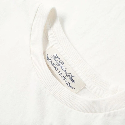 Shop Remi Relief Four Stripe Sleeve Pocket Tee In White