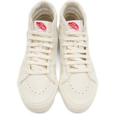 Shop Vans Beige And Off-white Og Sk8-hi Lx Sneakers In Marshmallow