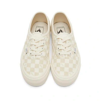 Shop Vans Beige And Off-white Checkerboard Og Authentic Sneakers In Marshmallow