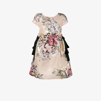 Shop Fendi Floral Fil Coupé Mini Dress In Multicolour