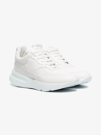 Shop Alexander Mcqueen White Oversized Runner Sneakers