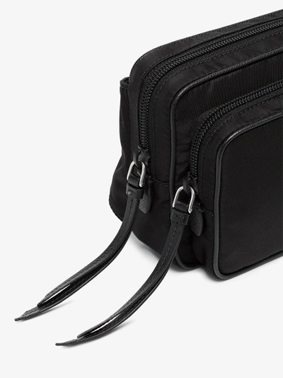 Shop Prada Black Logo Two Pocket Belt Bag
