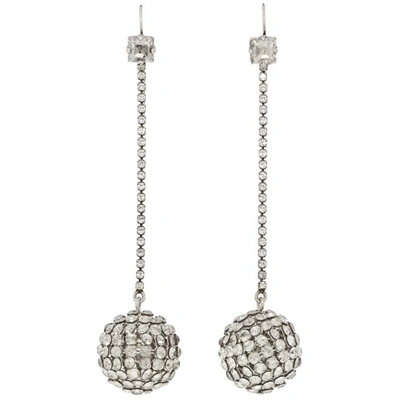 Shop Isabel Marant Silver Disco Ball Earrings In 00tr Transp