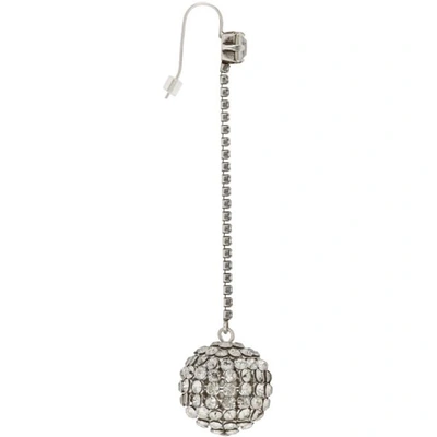 Shop Isabel Marant Silver Disco Ball Earrings In 00tr Transp