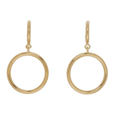 Shop Isabel Marant Gold Double Circle Earrings In 12do Dore