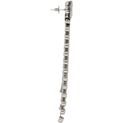 Shop Isabel Marant Silver Long Asymmetric Earrings In 00tr Transp