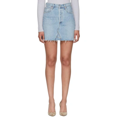 Shop Citizens Of Humanity Blue Astrid Miniskirt In Archive