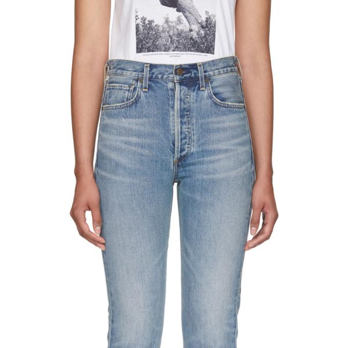 Citizens Of Humanity Blue Charlotte High Rise Straight Jeans In Wynwood Modesens