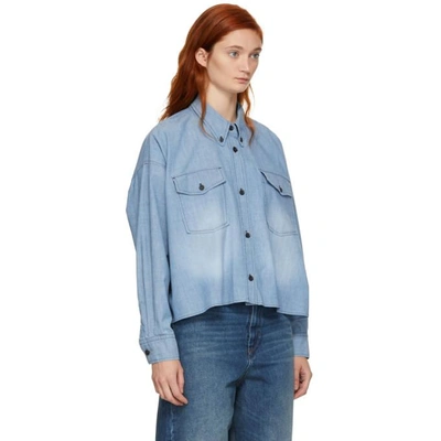 Shop Isabel Marant Étoile Blue Lelora Shirt