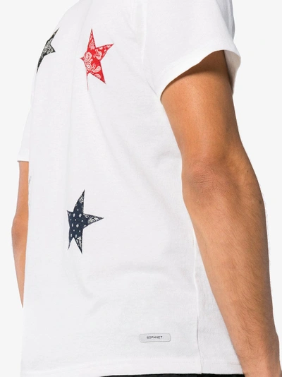 Shop Sophnet . Bandana Star Applique T-shirt In White