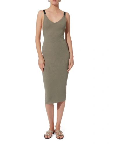 Shop Enza Costa Gia Military Ribbed Dress