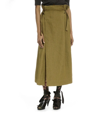 Shop Vivienne Westwood Wrap Skirt Khaki