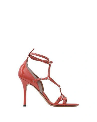 Shop Valentino Sandals In Coral