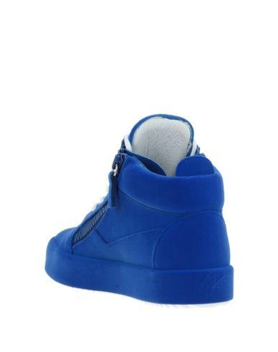 Shop Giuseppe Zanotti Sneakers In Bright Blue