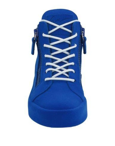 Shop Giuseppe Zanotti Sneakers In Bright Blue