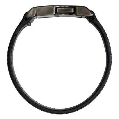 Shop Prada Black Saffiano Press-release Bracelet In F0002