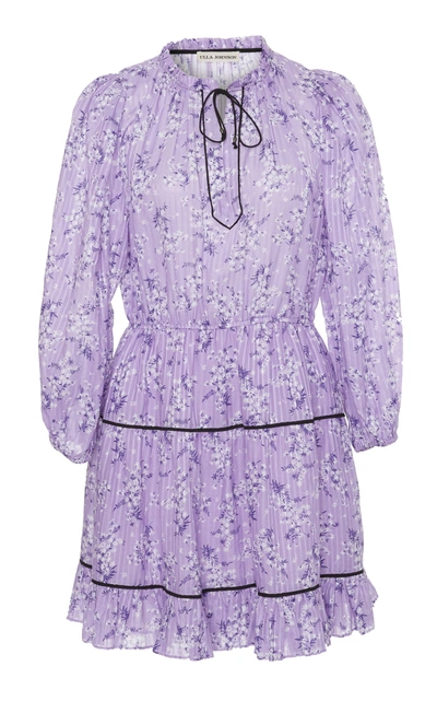 Shop Ulla Johnson Brienne Cotton-silk Dress In Purple