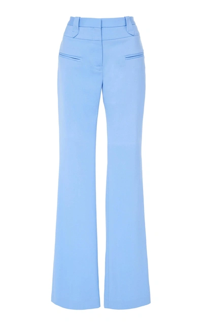 Shop Altuzarra Serge Wool Flared Pant In Blue