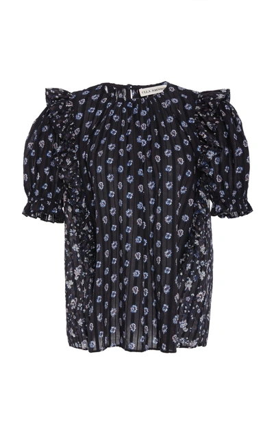 Shop Ulla Johnson Gaia Ruffled Cotton Top In Print