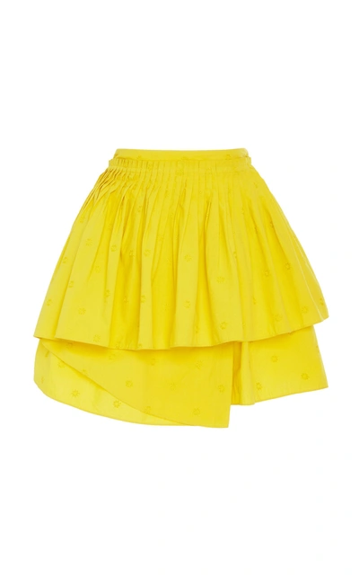 Shop Ulla Johnson Alice Cotton Skirt In Yellow