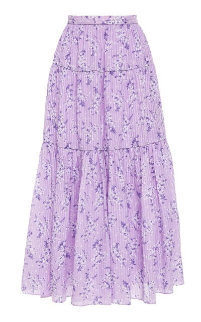 Shop Ulla Johnson Auveline Skirt In Purple