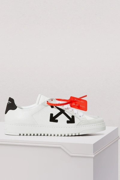 Shop Off-white Low-top Sneakers In White/black
