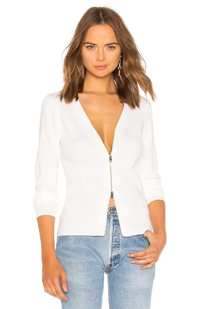 Shop Rag & Bone Vivienne Zip Up Sweater In White