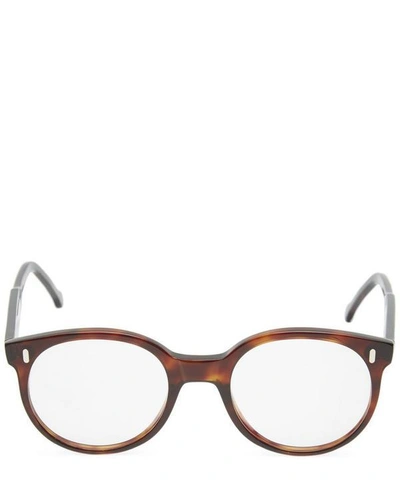 Shop Cutler And Gross Oval Lens Glasses In Brown
