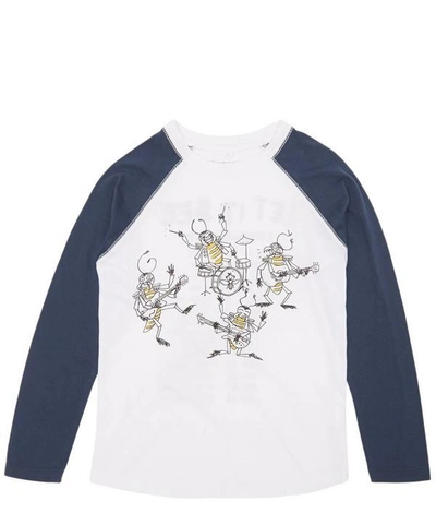 Shop Stella Mccartney Max Bee Long Sleeve Top 2-8 Years In White