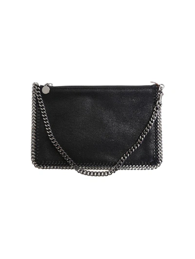 Shop Stella Mccartney Faux Leather Falabella Clutch In Black