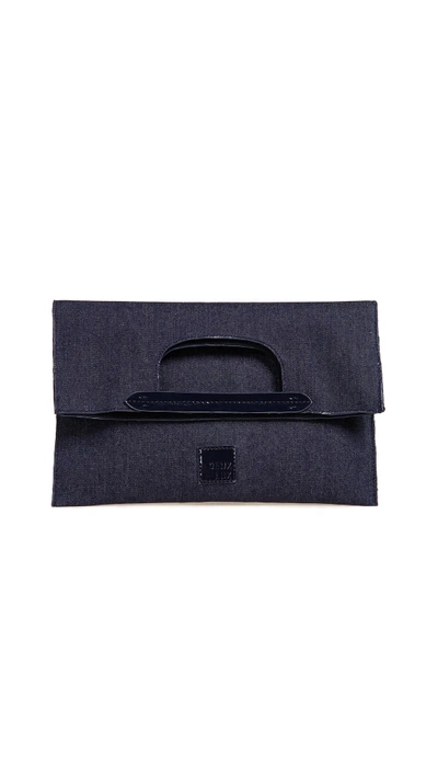 Shop Deux Lux Foldover Clutch In Denim